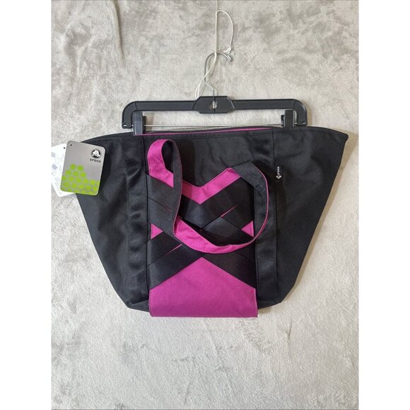 Crocs Active X Tote Bag Black Berry Reversible Straps NWT - Picture 1 of 10